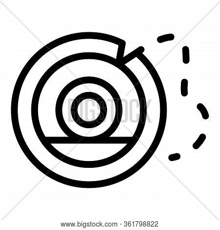 Fly Fish Reel Spool Icon. Outline Fly Fish Reel Spool Vector Icon For Web Design Isolated On White B