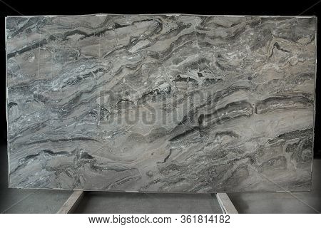 A Slab Of Natural Stone Of Gray-white Color With A Beautiful Pattern Is Called Arabescato Orobico Gr