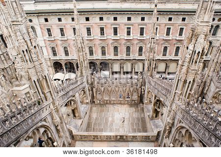 Spires Of The Cathedral Of Milan