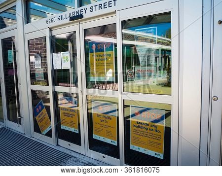 Community Centre Closed During The Covid-19 Pandemic.      April 16th 2020   Vancouver Bc Canada