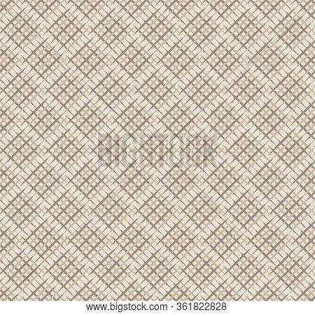 Diagonal Lines Gride Seamless Texture, Vector Fabric Pattern Background