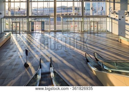 Sochi, Russia - September 1, 2014: New Modern Building Of The Main Olympic Media Center Is Now The V