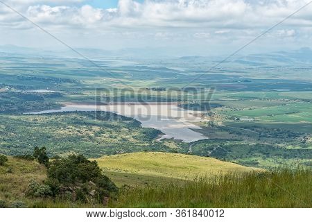 The View From The Top Of The Oliviershoek Pass Into Kwazulu-natal. The Kilburn And Woodstock Dams Ar
