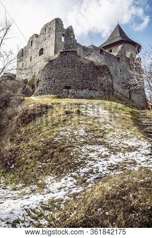 Somoska Castle Ruins, Slovak Republic. Travel Destination. Architectural Theme.