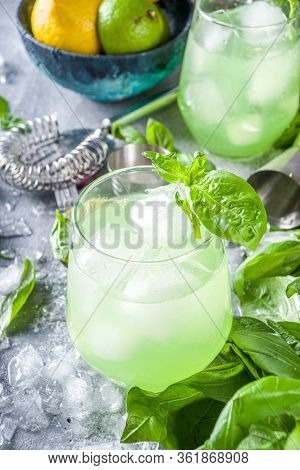 Basil Smash Gin Cocktail
