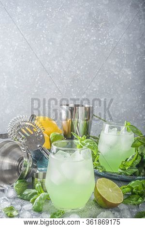 Basil Smash Gin Cocktail