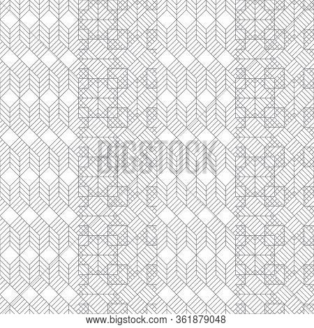 Vector Seamless Pattern. Modern Stylish Texture With Thin Lines Which Form Regularly Repeating Tiled