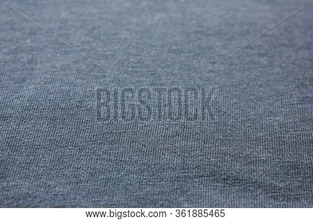 Greyish Fabric Surface Background. Empty Cotton Clothes Texture Pattern. Fashion Design Detail Close