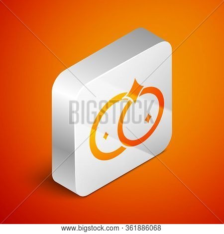 Isometric Washing Dishes Icon Isolated On Orange Background. Cleaning Dishes Icon. Dishwasher Sign. 