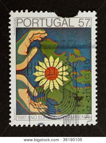 Portugal - 1987: Stamp Printed In Portugal