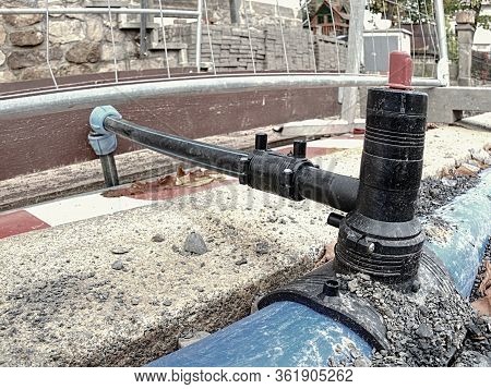 Plastic Pipeline For Potable Water Delivery From Main City Branch To Each House.
