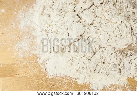close up active fermentation of bread starter. 