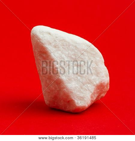 Glittering White Stone Isolated