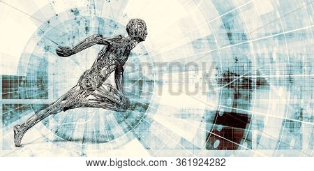 Healthcare Technology and Medical Scan of a Body Diagnosis 3D Render