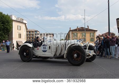 Brescia, Italy - May 19 2018: Mercedes-benz 710 Ssk 1928 Is An Old Racing Car In Rally Mille Miglia 