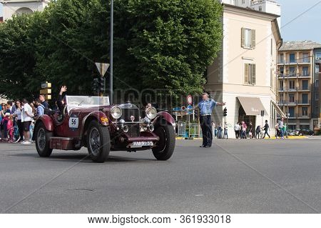 Brescia, Italy - May 19 2018: Mercedes-benz 710 Ssk 1929 Is An Old Racing Car In Rally Mille Miglia 