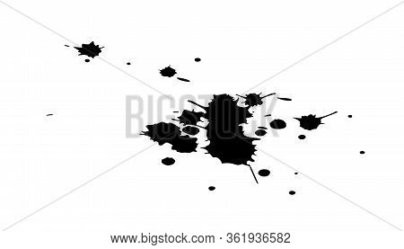 Black Ink Splashes. Royalty High-quality Free Best Stock Photo Image Of Black Blots And Ink Splashes