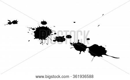 Black Ink Splashes. Royalty High-quality Free Best Stock Photo Image Of Black Blots And Ink Splashes