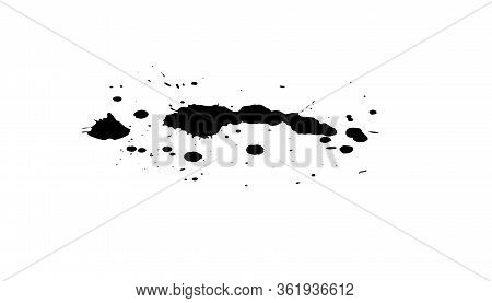 Black Ink Splashes. Royalty High-quality Free Best Stock Photo Image Of Black Blots And Ink Splashes