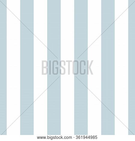 Seamless Vector Striped Pattern. Colored Stripes Ornament. Vertical Blue And White Lines. Neutral Li