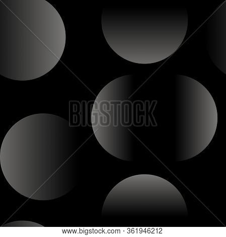 Seamless Black Abstract Pattern With Luxury Gradient Of Geometric Elements. Neutral Rich Background 