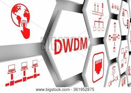 Dwdm Concept Cell Background 3d Render Illustration