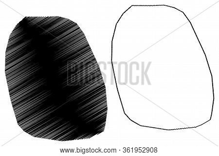 Ekibastuz City (republic Of Kazakhstan, Pavlodar Region) Map Vector Illustration, Scribble Sketch Ci