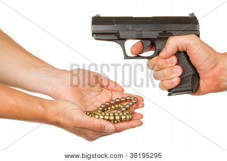 Man With Knife Threatening A Woman