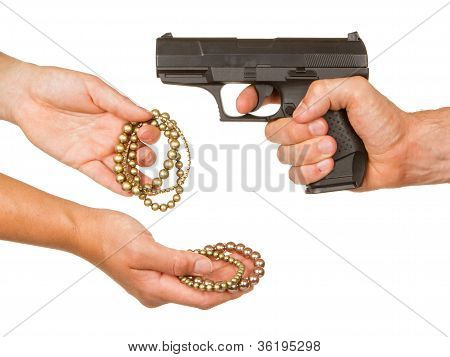 Man With Knife Threatening A Woman