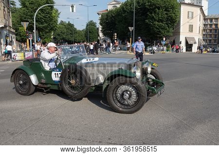 Brescia, Italy - May 19 2018: Invicta S 1933 Is An Old Racing Car In Rally Mille Miglia 2018, Live S