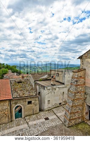 A Small Road Between The Old Houses Of Buonalbergo, A Village In The Province Of Benevento