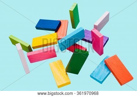 Concept Creative, Logical Thinking, Art,creativity Inspiration.geometric  Background.colored Dominoe