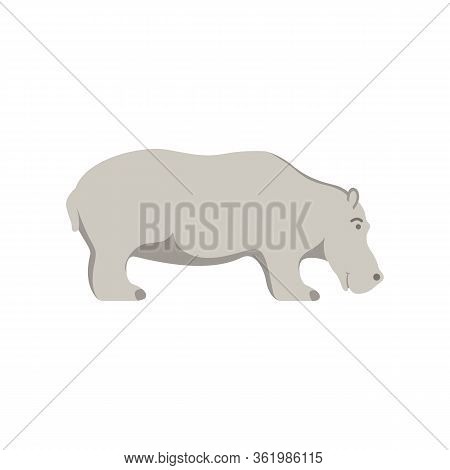Hipo  Cartoon , Vector Illustration, Flat Style, Profile Side