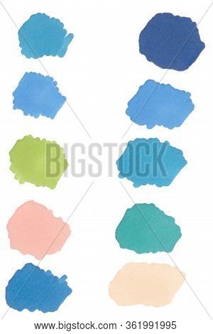 Colorful Marker Pallet On White Background. Graphic Element Collection.