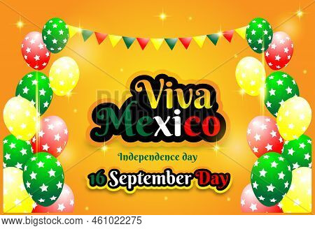 Happy Mexican Independence Day 16 September With Balloons Ornament