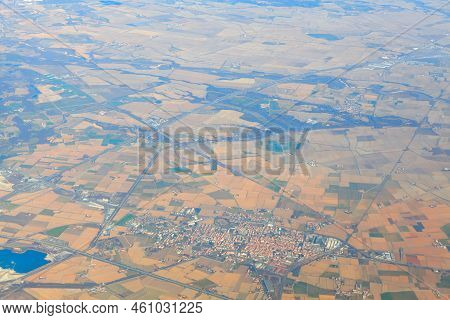 Aerial. Terrain View . Landscape View From Aircraft