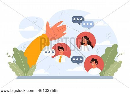 Manipulation And Control Over People Concept. Puppet Masters Hands I