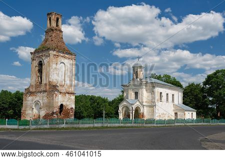 Old Ancient Catholic Church Of St Peter And Paul In Novodevyatkovichi, Slonim District, Grodno Regio