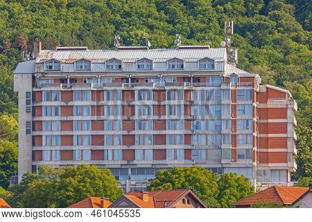 Nis, Serbia - August 04, 2022: Hotel Radon At Niska Banja Spa Centre South Serbia Sumer Day.