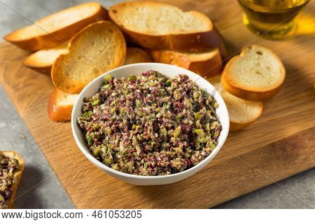 Homemade Mixed Olive Tapenade Appetizer