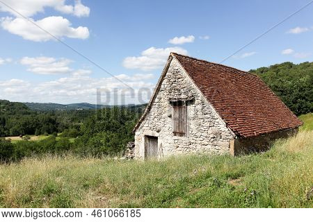 Landscape In Lacave Commune, Lot Department, France