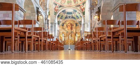 Viborg, Denmark On August 25, 2022; Shot From The Inside Of The Cathedral At Viborg, Denmark