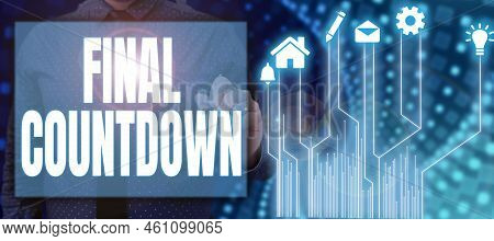Sign Displaying Final Countdownlast Moment Of Any Work Having No Posibility Of Discusion. Internet C