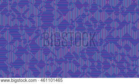 Metallized Texture Of Rectangular Lines In The Shape Of A Maze, 16 X 9