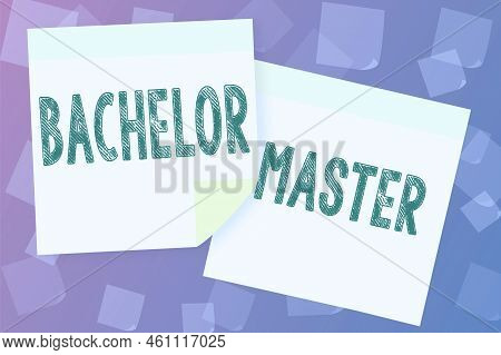 Conceptual Caption Bachelor Masteran Advanced Degree Completed After Bachelors Degree. Business Conc