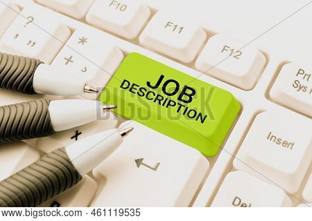 Inspiration Showing Sign Job Descriptiona Document That Describes The Responsibilities Of A Position