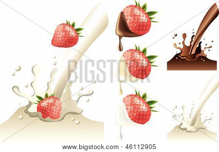 eper tejjel és csokoládéval Splash