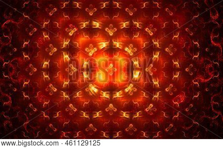 Digital Illustration Abstract Image Generated Fractal Background Image Wallpaper Pattern Of Various