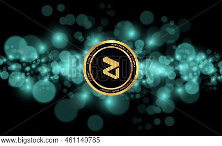 Zilliqa-zil Virtual Currency Images. 3d Illustrations. Coin Logo