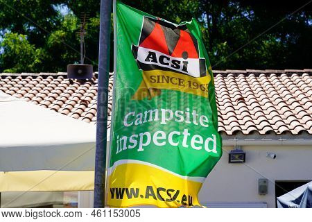 Bordeaux , Aquitaine  France - 05 09 2022 : Acsi Camping Specialist In Europe Trusted Green Camp Sit